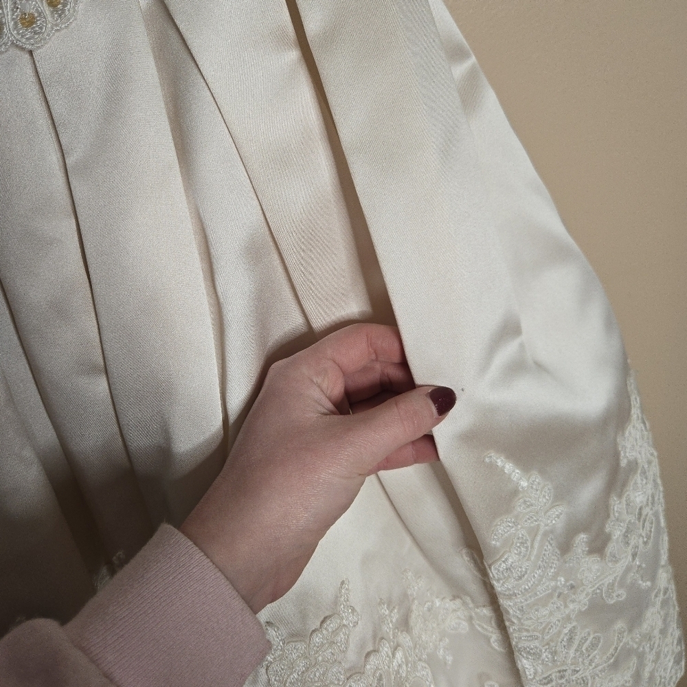 Joan Calabrese 113361 Satin Flower Girls Wedding Dress - Picture 5 of 11